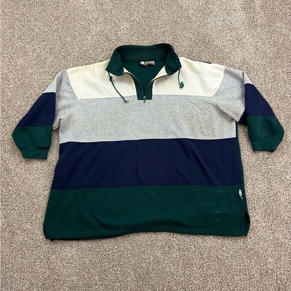 Vintage Oversized Rugby Grunge Sweatshirt Distressed Women's 3X - Picture 7 of 7